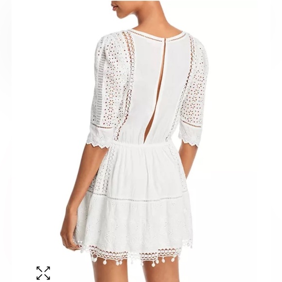 LoveShackFancy Novalie Floral Eyelet Lace Mini Dress Size Medium NEW - Picture 6 of 12